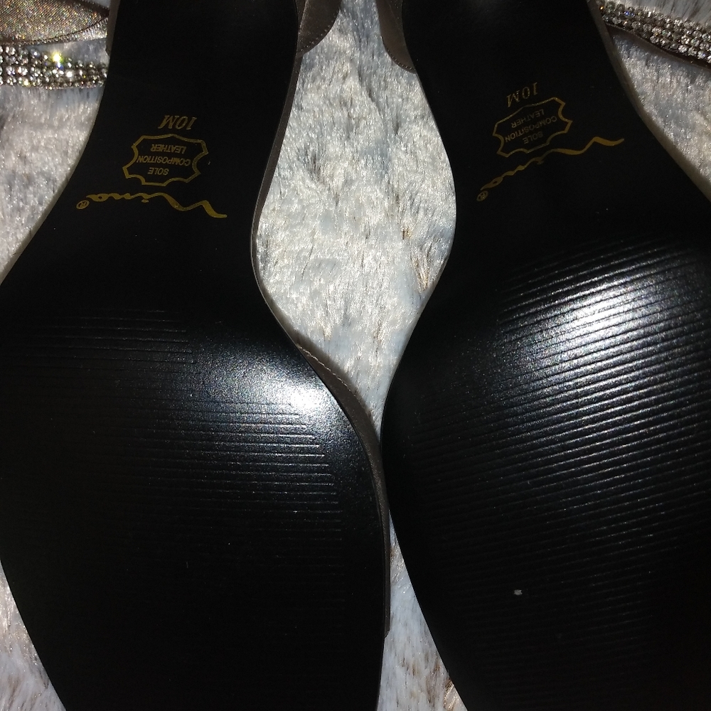 Fancy Satin Ribbon Rhinestone Heels - Picture 3 of 7